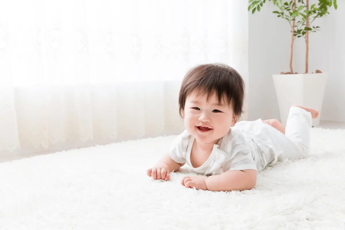 Baby exploring a childproofing your home